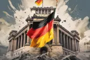 Firefly zerrissene deutsche flagge auf dem Reichstag 56136