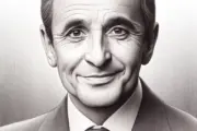 Filmtipp: Aznavour by Charles 8 DALL·E 2024 05 18 12.33.00 A detailed pencil drawing of Charles Aznavour. He has a kind and expressive face with deep set eyes prominent cheekbones and a gentle smile. His hai