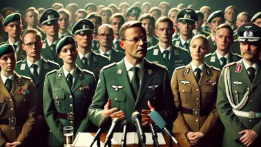 German Defense Minister Boris Pistorius giving a s resized