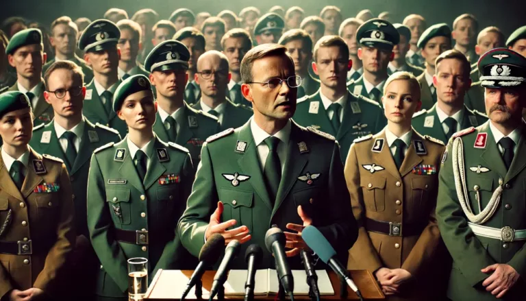 German Defense Minister Boris Pistorius giving a s resized
