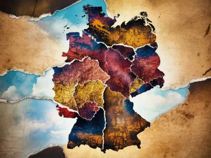 a torn german map with vivid color effects display rCxtKK7 Sxi1XZV6iMjsEA P7vE7WTxSgWctEdJjDmnfA