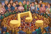 L'Amour Toujours: Beliebte Schlager zum Mitsingen 5 a vibrant and lively scene depicting a massive cro g3HOSFsYQ2q6g40fDNNstg 24wFcB0RTqqQT7l94mHIYA