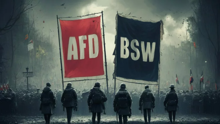 plakaten von afd und bsw im vordergrund begleitet EkWWlLdKQFSr3Za9XSsWRw 76RsMvWSRFidY8cx8oKJeQ