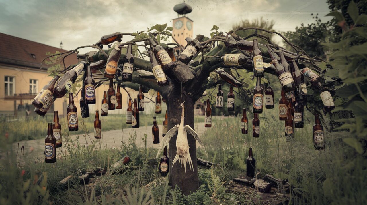 a photo of a schoner kirchor beer tree with a dead QvvkHAWHR8K68zZFarHloA b4ubZgylTSy1 bC4SoXHwA