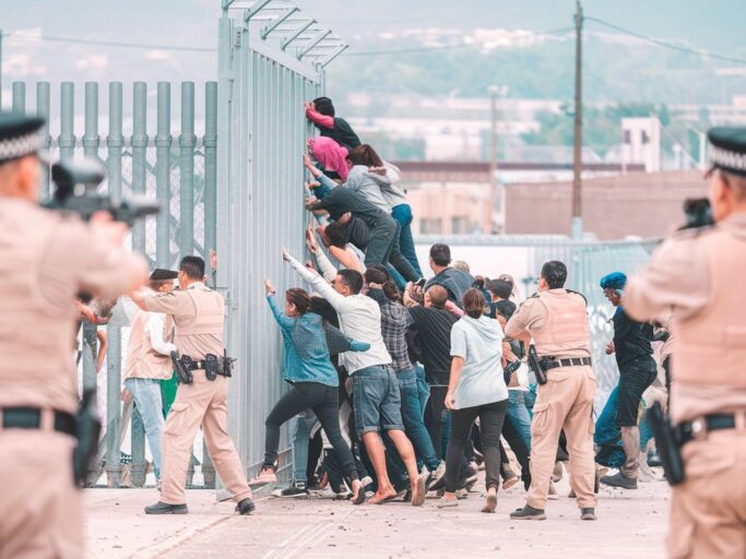 a photo of a crowd of people trying to climb over zzgSnw4pTOy3IgImqGn64Q 9mbhHY 4RYSkKWLUdgqpJw