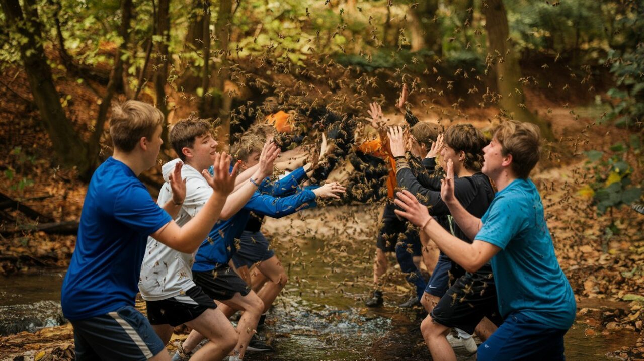 a photo of a group of male teenagers in a forest a FYCGW4ZzTDKpprr2PPHRaw MWLE4lAKQqS2EtZH7RoQOw