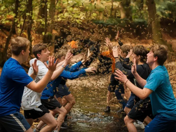 a photo of a group of male teenagers in a forest a FYCGW4ZzTDKpprr2PPHRaw MWLE4lAKQqS2EtZH7RoQOw