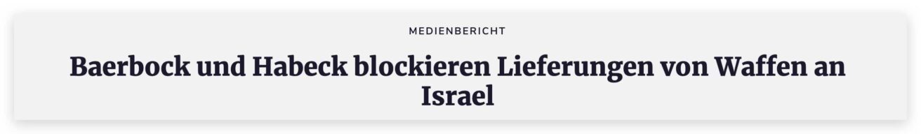 Blockade Waffenlieferungen