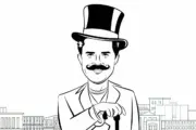 a black and white illustration of a man with a mus ej4rdSHbQq2YKxjVZbzX6Q yx2nDU8MTAm3bL5wzy8BFA