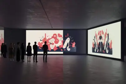 a 3d render of a modern minimalist galle YcitpI1tTWaRFVCUJg4D3A 3xfpQqpsTdKm1iu4hszeUA