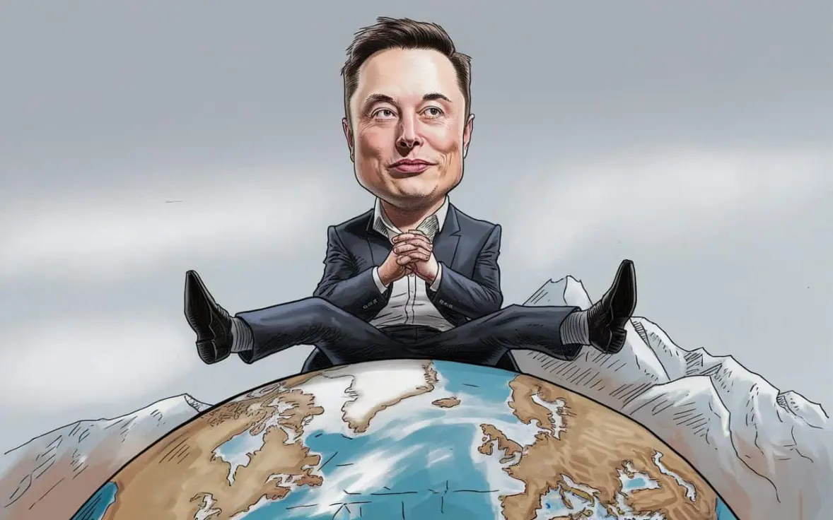 a caricature of elon musk sitting on a g DN76DiiFSLKfiwMjyxDZbQ UX2nsf51QTuW1Za7DMUVcw