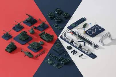 a 3d render of a modern minimalist desig 2P6zdebHSYqxrgDbKgun7Q GbmAmlhgSuuen4UCTSRhHQ