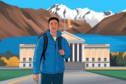 an illustration of a man standing in fro pDiU7FKQ8myHcg lJHbWw 7TokXG4SQDGySBaJ8xhPpw