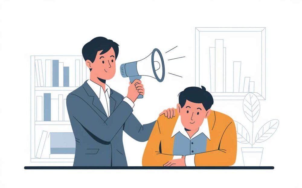 an illustration of a man standing in fro HaFGoZ0pTwOhHJf39G6qEA eT z Kn S2y6q9gE5Ob84Q