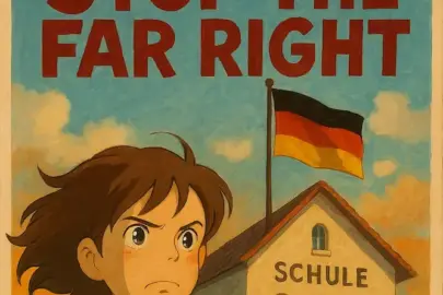 Schulen mit Deutschland Flagge