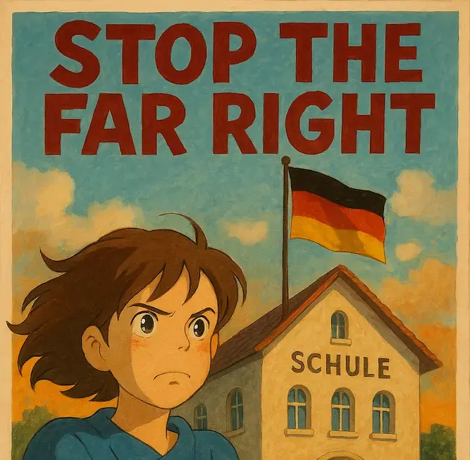 Schulen mit Deutschland Flagge