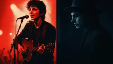 Chalamet als Dylan – Bühne in Rot Weiß trifft auf stillen Rückzug in Dunkelblau Kopie(1)
