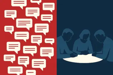 gespaltener dialog