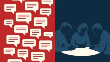 gespaltener dialog