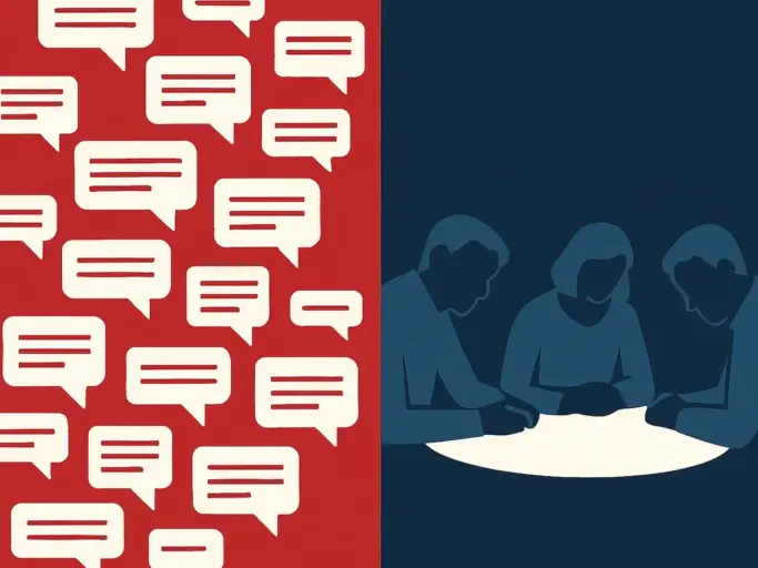 gespaltener dialog