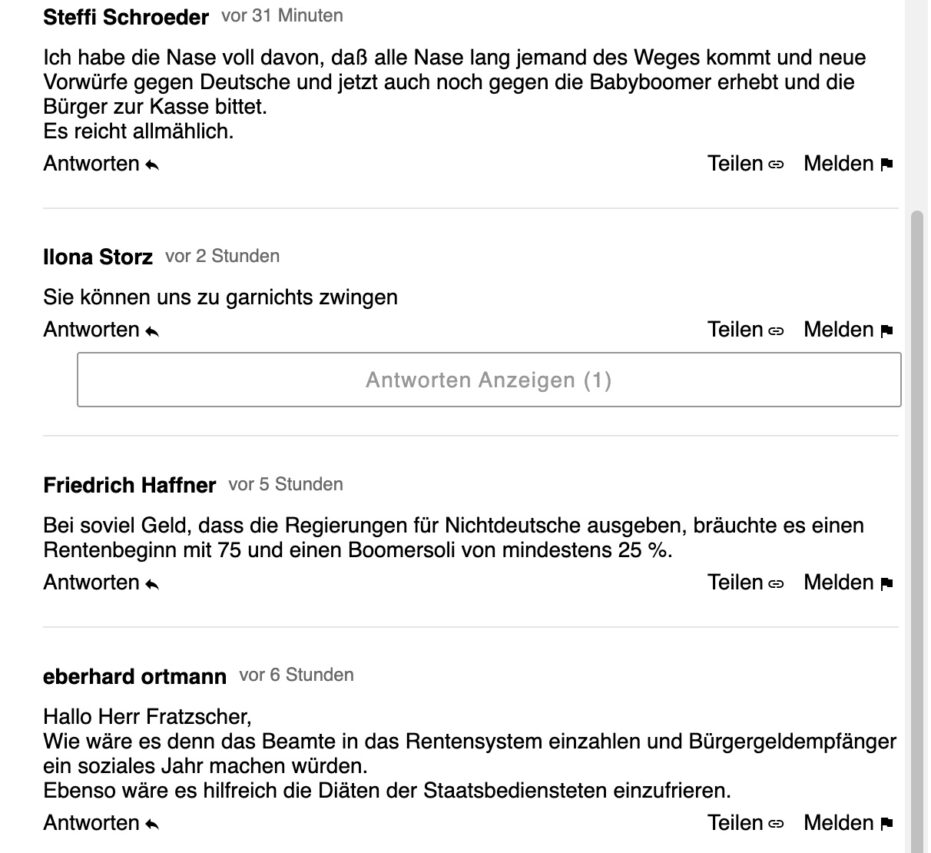 meckern labern