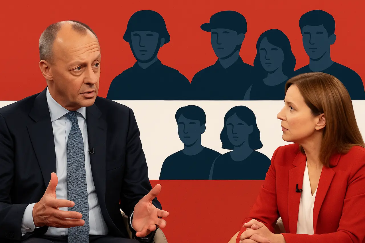 merz bei miosga wehrpflicht