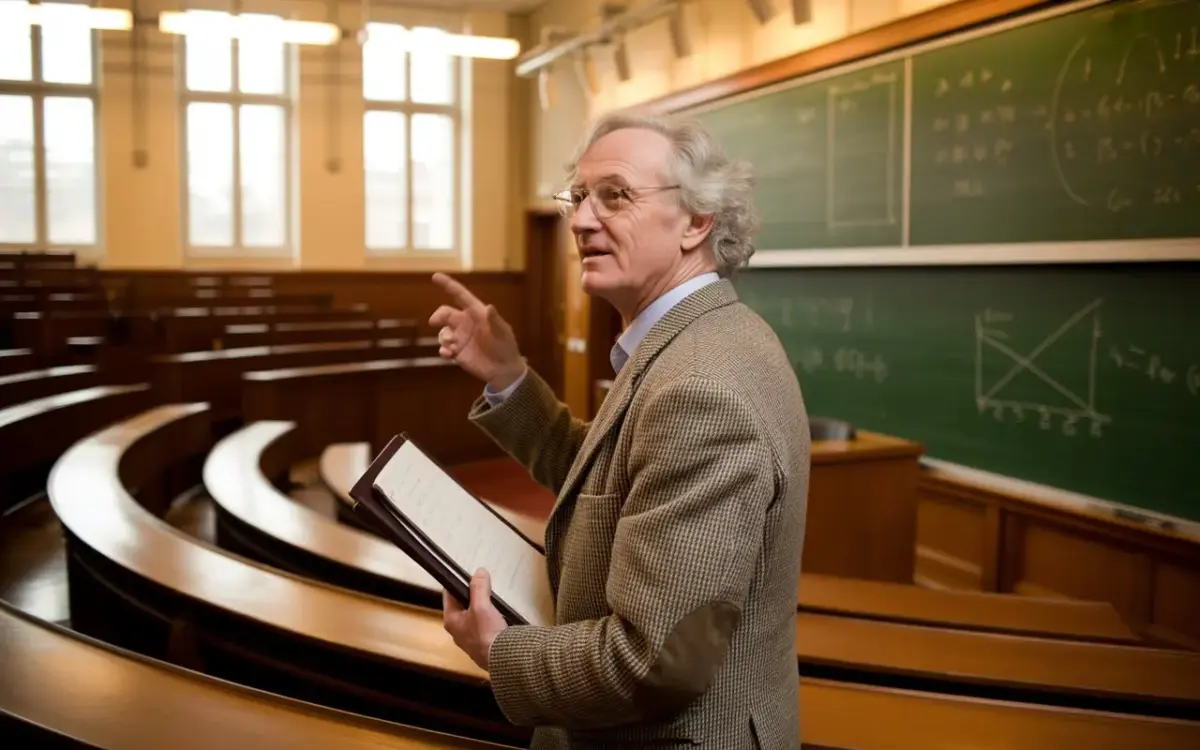 Professor im Hörsaal