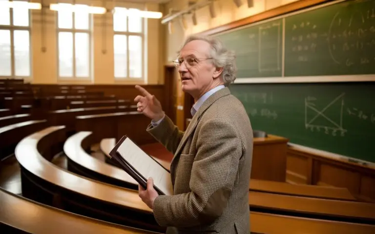 Professor im Hörsaal
