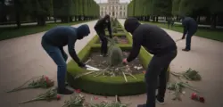 Kaum ist der Schlosspark Bedburg halb fertig, waren auch schon die Vandalen da