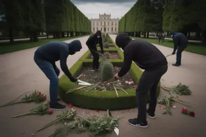 Symbolfoto Vandalen im Schlosspark