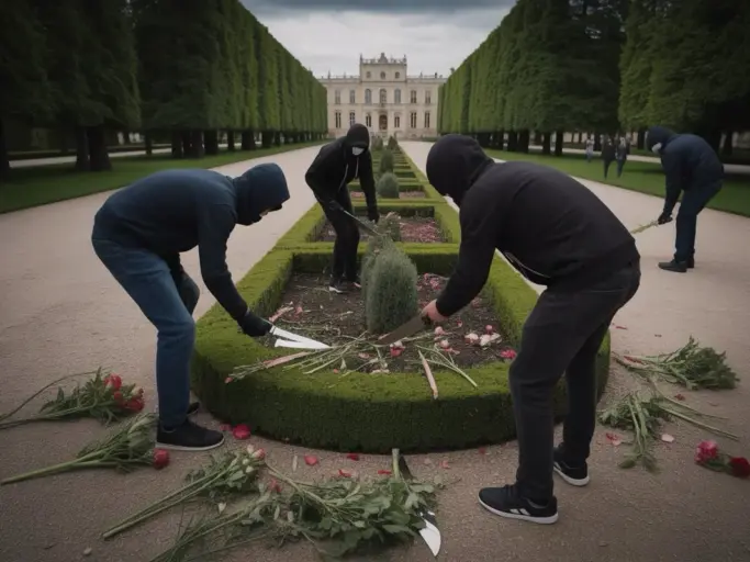 Symbolfoto Vandalen im Schlosspark