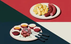 kartoffelsalat und fondue