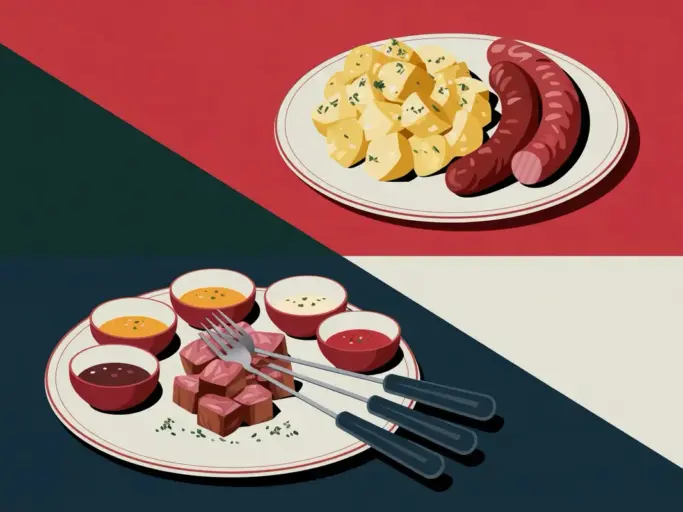 kartoffelsalat und fondue