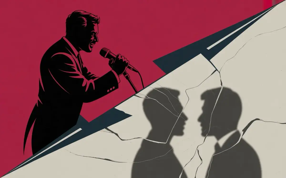 trumpspott und stille