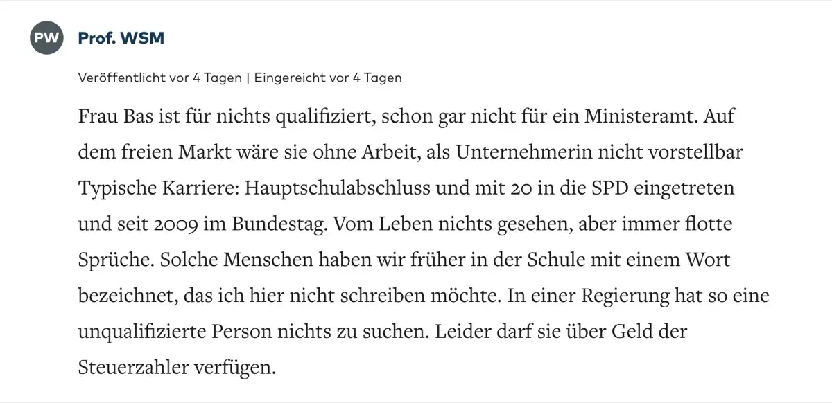 Prof WSM sagt