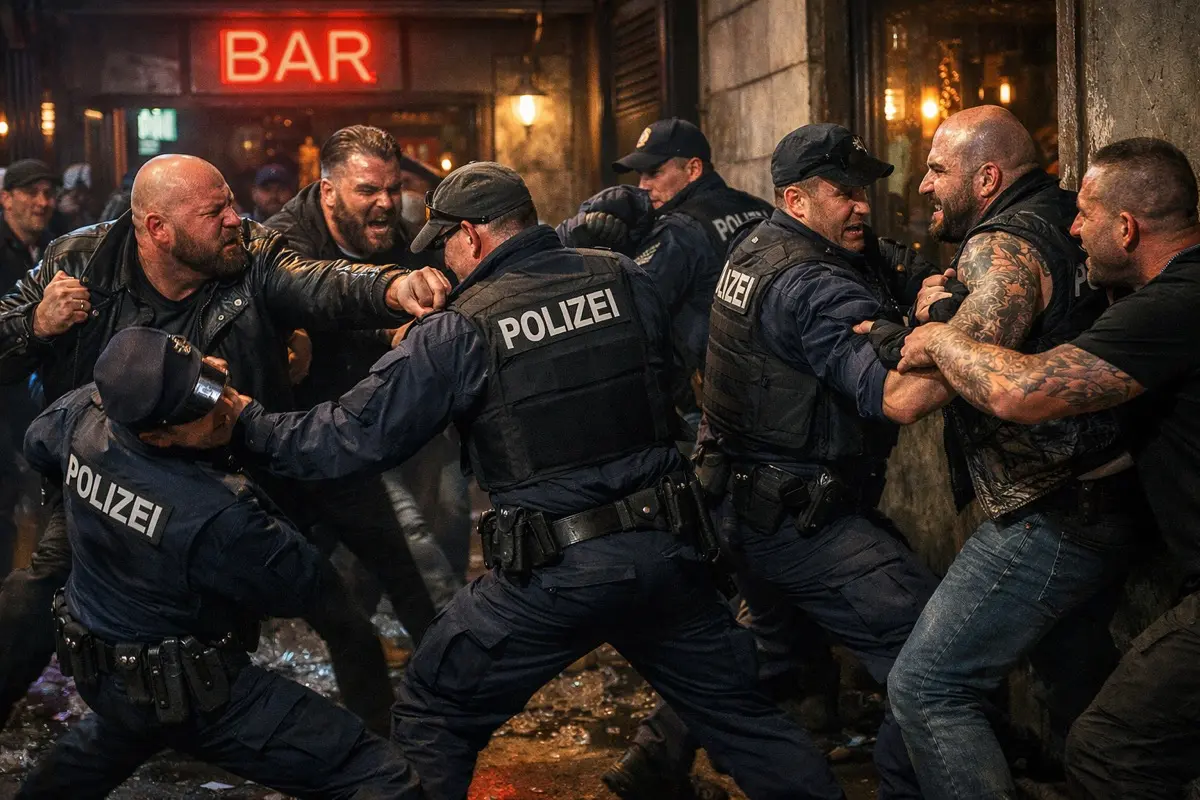 Polizisten gegen Clanmitglieder