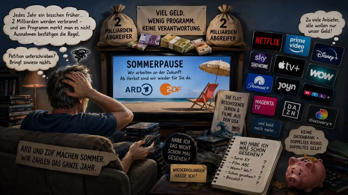 Sommerpause: Die alljährliche Dienstverweigerung 1 ard zdf sommerpause streaming chaos
