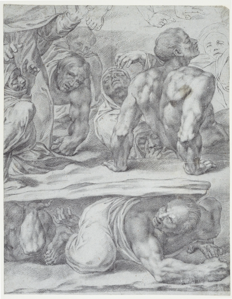 Gruppe von Auferstehenden aus Michelangelos Verdächtigung