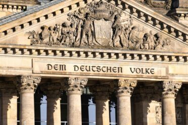 ornamented wall of reichstag