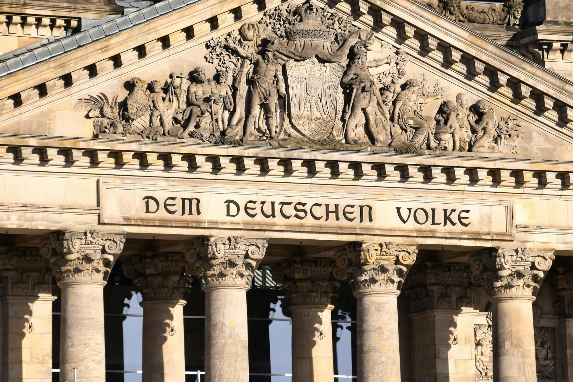 ornamented wall of reichstag