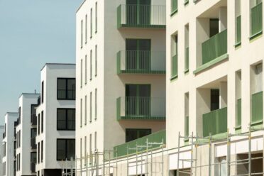 modern residential buildings under construction in wroclaw