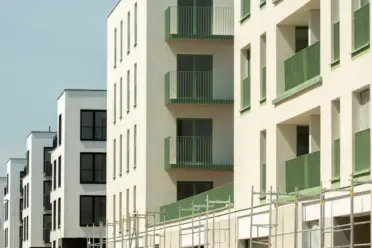 modern residential buildings under construction in wroclaw