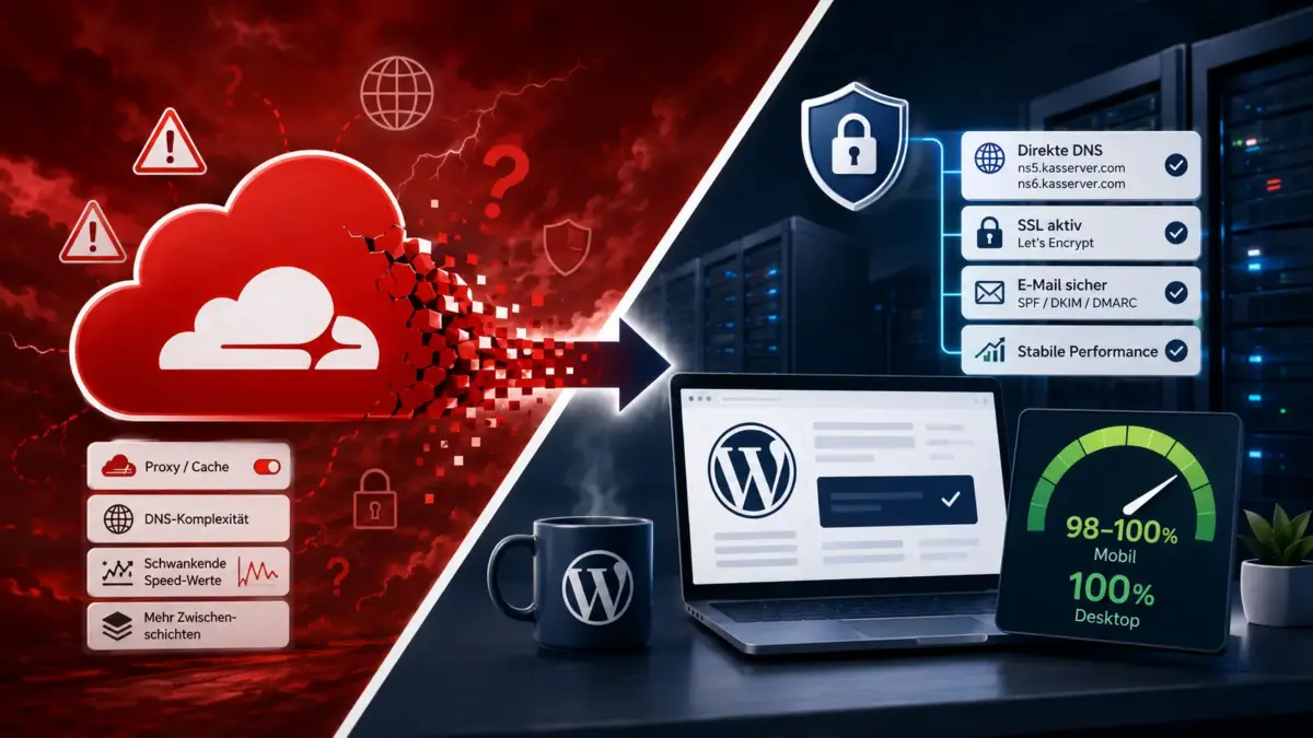 wordpress cloudflare rueckbau allinkl