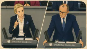 Visionen gegen Anklage - Merz vs. Weidel 2 Visionen gegen Anklage – Merz vs. Weidel