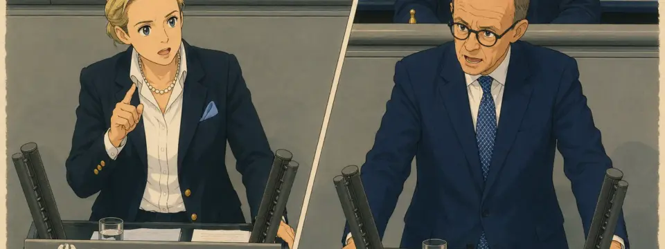 Visionen gegen Anklage - Merz vs. Weidel 2 Visionen gegen Anklage – Merz vs. Weidel