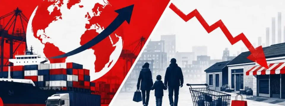 Exportweltmeister mit leerem Einkaufswagen