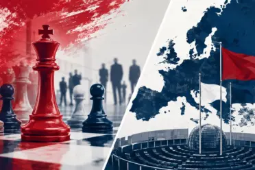 liberaler schachzug vor europakarte und parlament