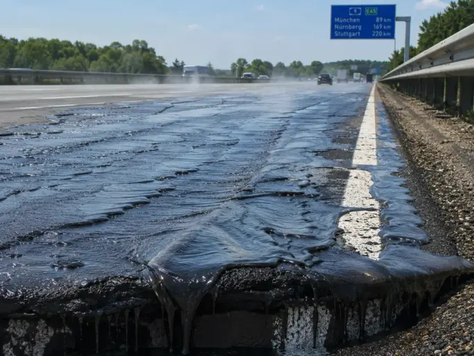 Wieso schmelzen bei uns die Straßendecken?