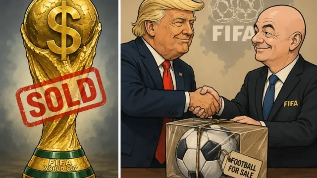 Trump und Infantino beim Handshake