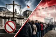 Die gefährliche {em}Illusion{/em} vom AfD-Verbot 10 Waage der Justiz und Wähler vor einer verschlossenen Wahlurne